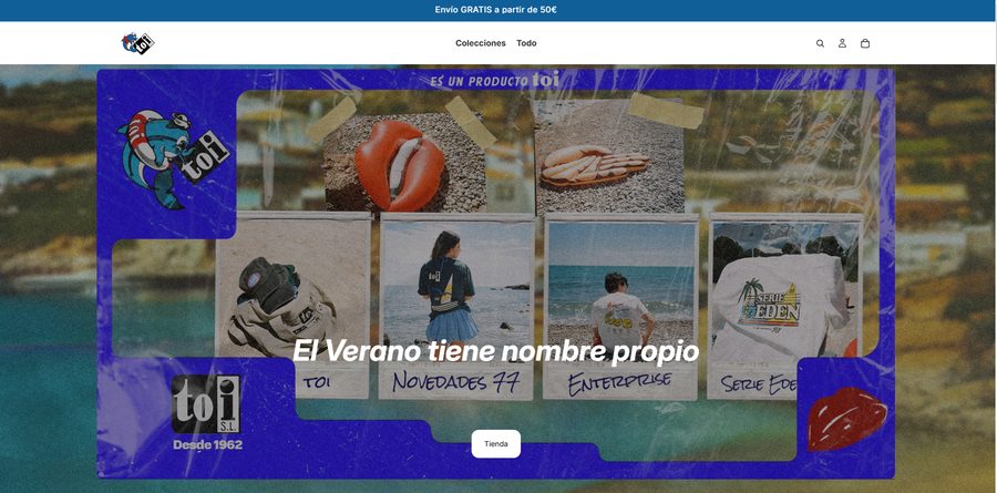 Captura de la tienda Toi